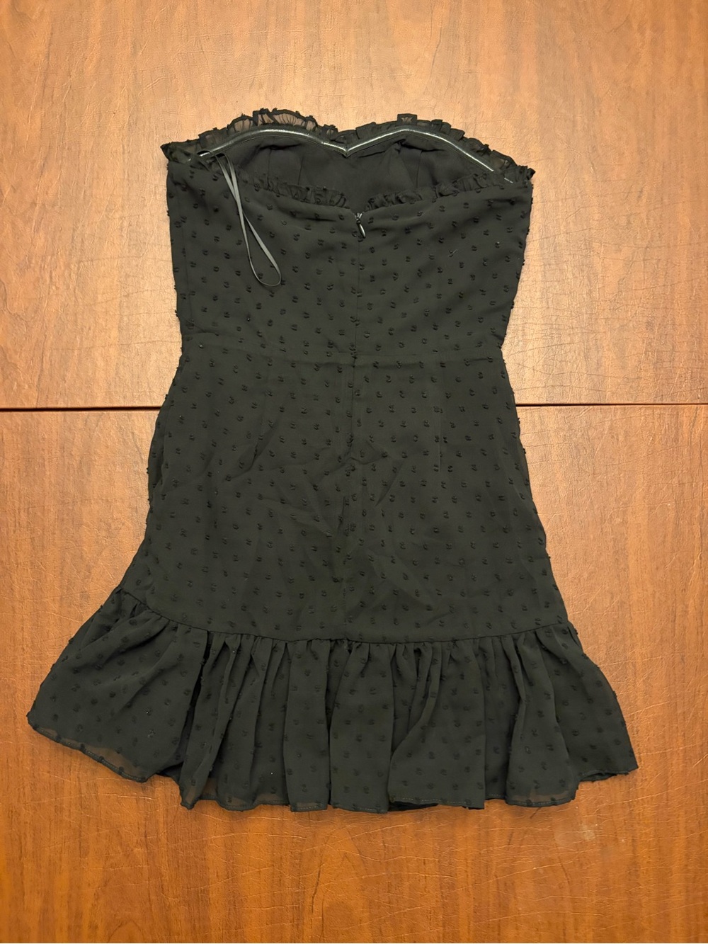 Hello Molly Black Strapless Ruffle Mini Dress - Picture 2 of 6